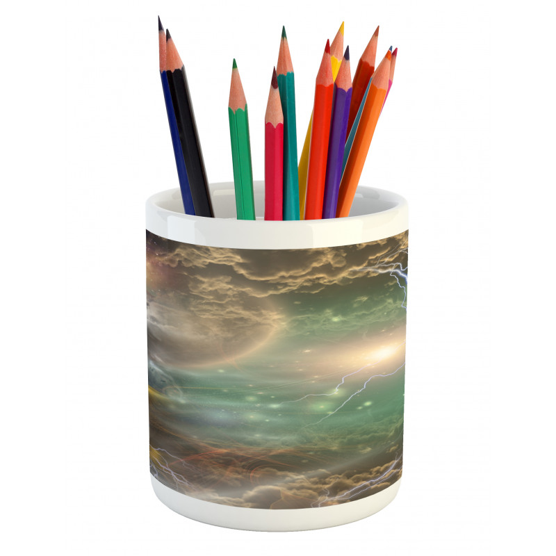 Eagle Thunder Clouds Pencil Pen Holder