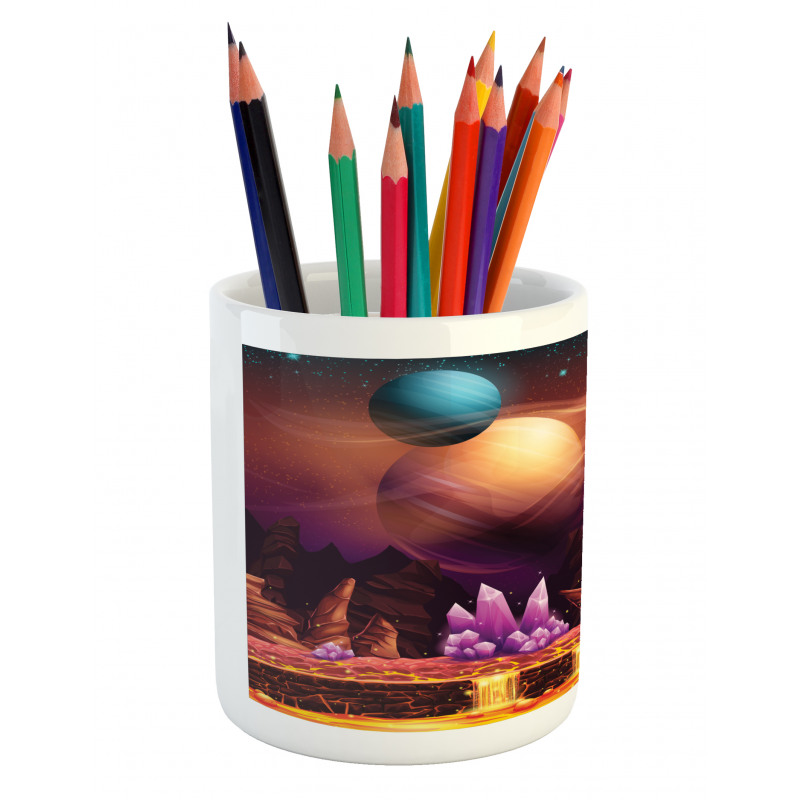 River Mars with Nebula Pencil Pen Holder