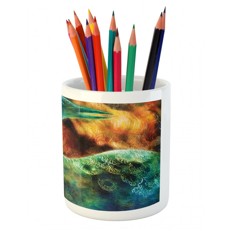 Mythical Phoenix Birth Pencil Pen Holder