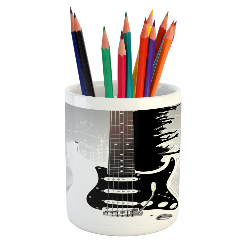 Contemporary People Partying Pencil Pen Holder