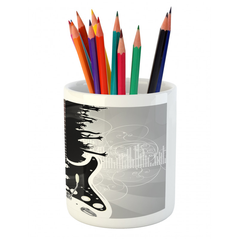 Contemporary People Partying Pencil Pen Holder