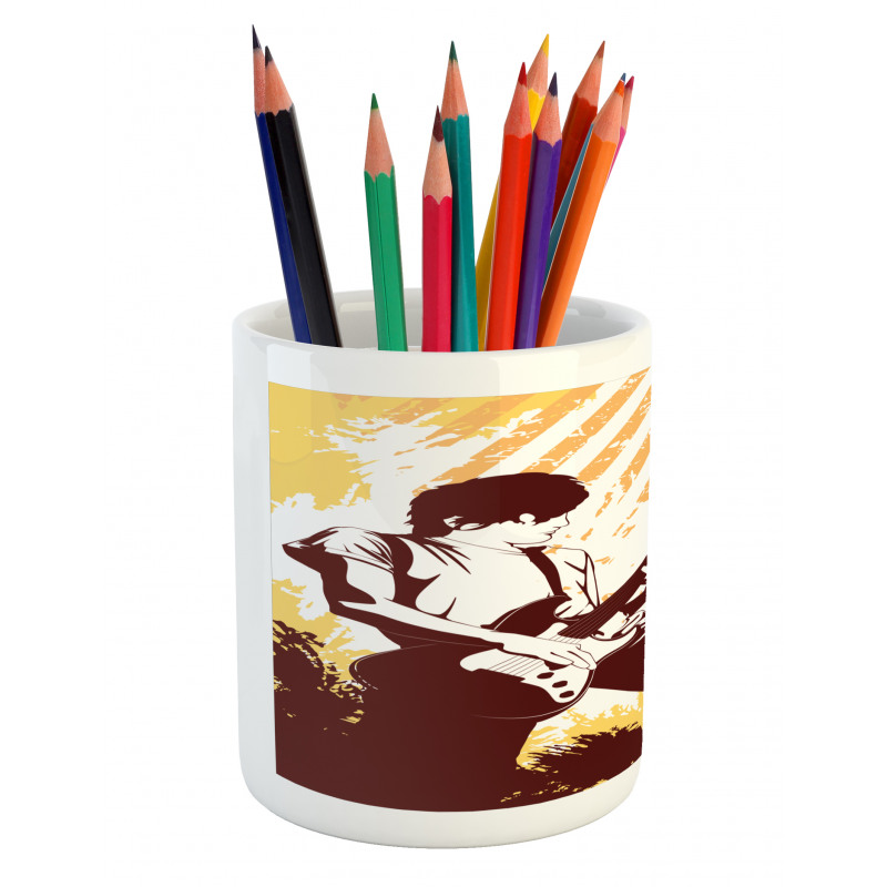 Sketchy Stripes Young Boy Pencil Pen Holder