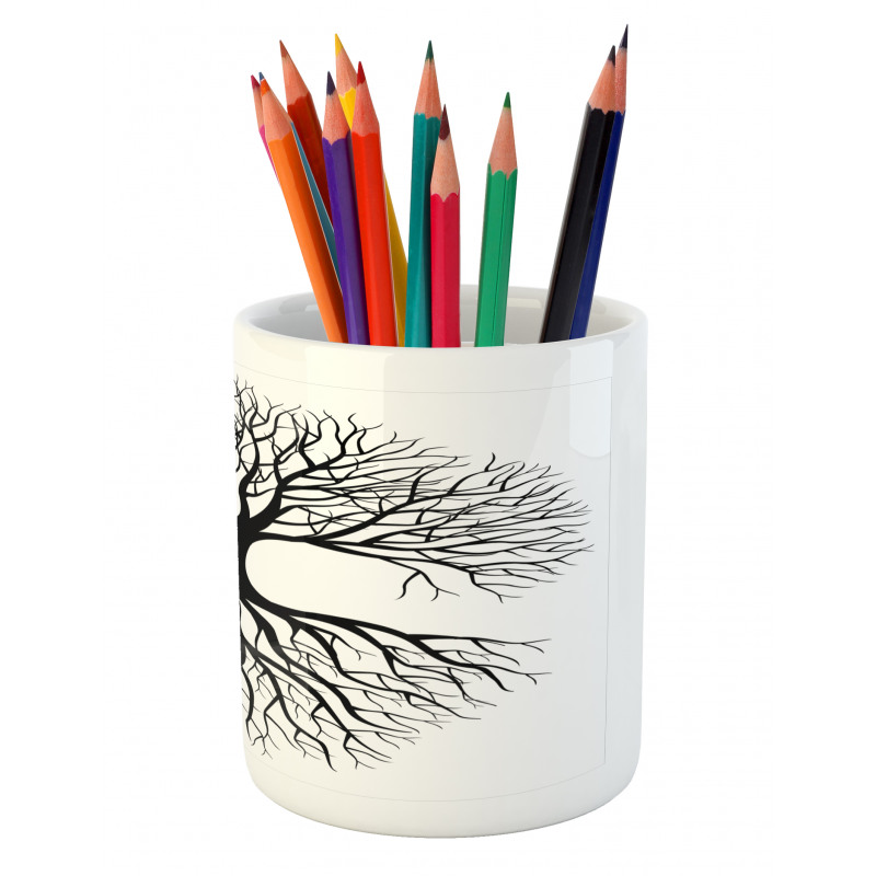 Roots Branch Leafless Pencil Pen Holder