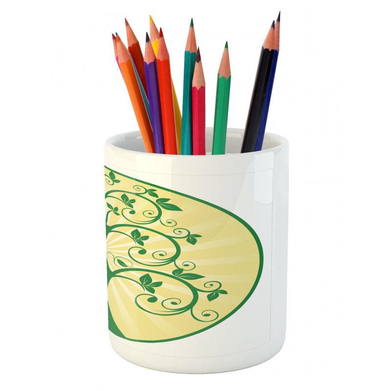 Ying Yang Tree Asian Pencil Pen Holder