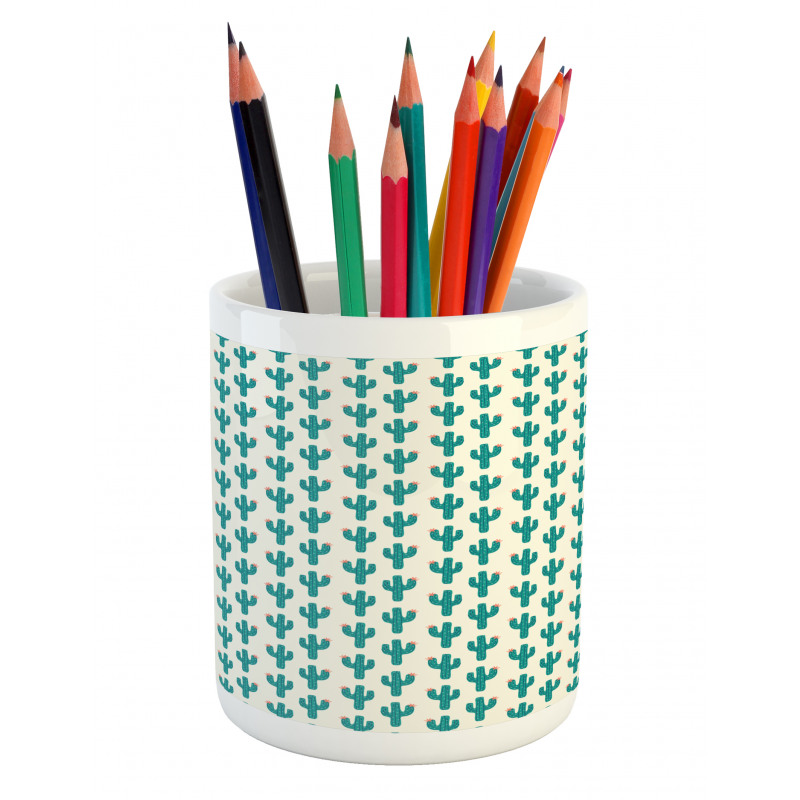 Doodle Cacti Flower Pencil Pen Holder