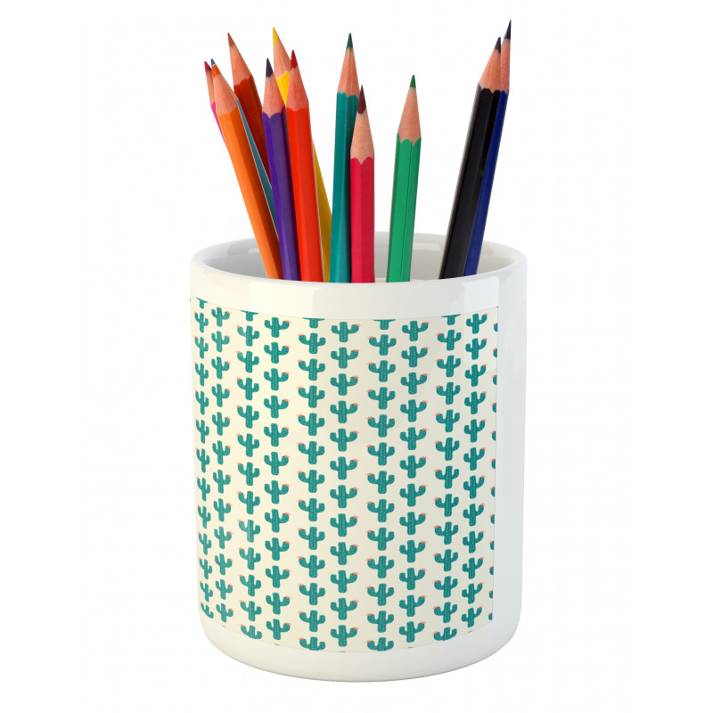 Doodle Cacti Flower Pencil Pen Holder