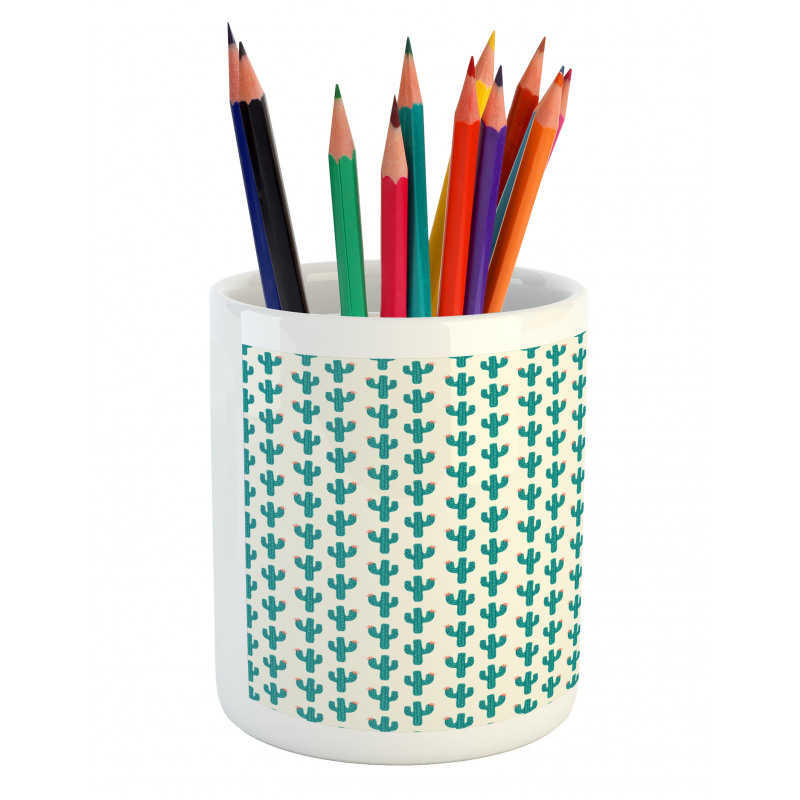 Doodle Cacti Flower Pencil Pen Holder