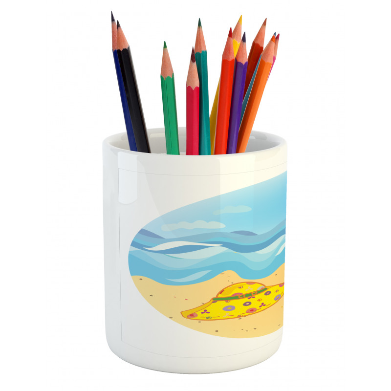 Minimal Doodle Ocean Pencil Pen Holder