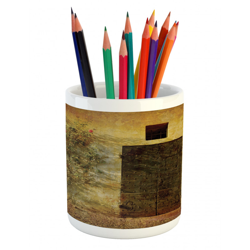 Historical Italian Door Pencil Pen Holder