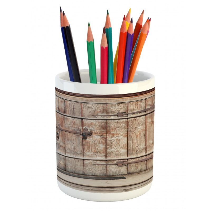 Timber Door Log House Pencil Pen Holder