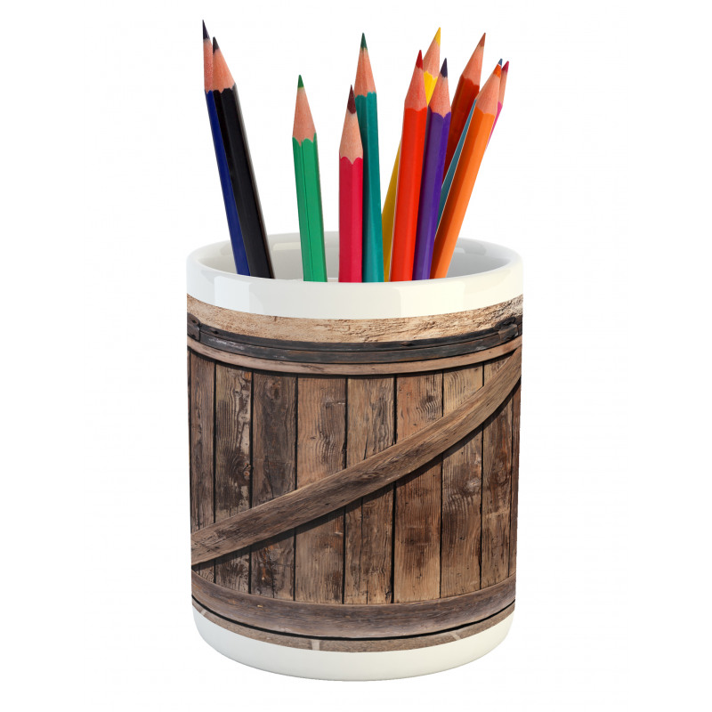 Aged Door Vintage Rural Pencil Pen Holder