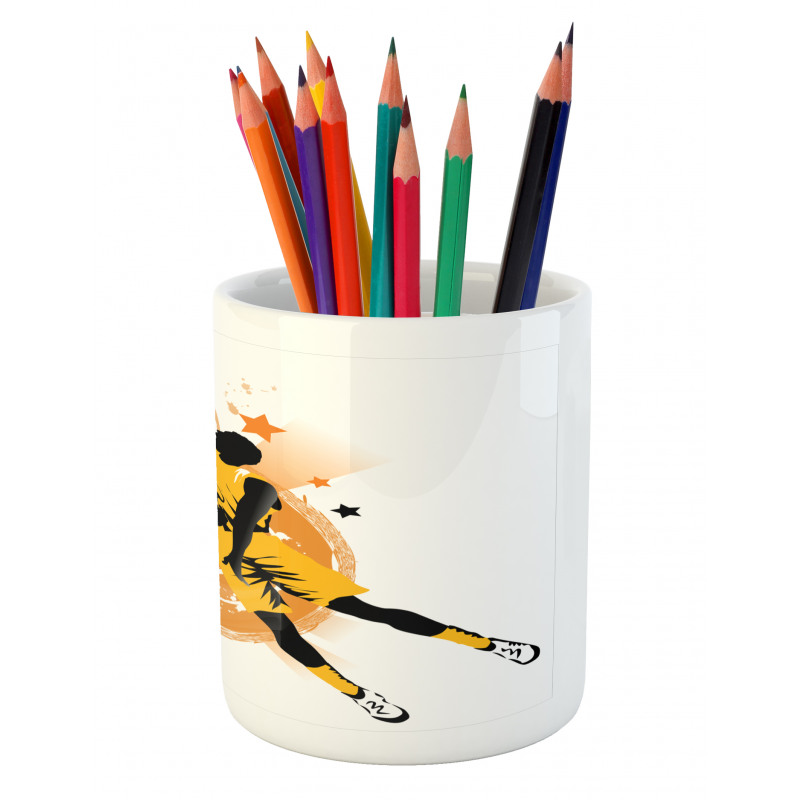Basketball Players Art Pencil Pen Holder