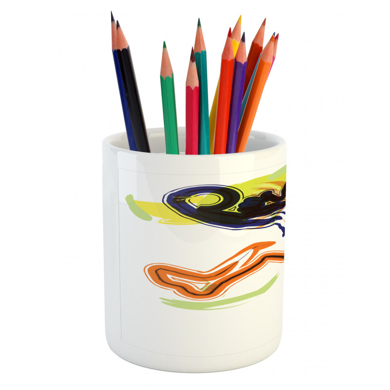 Man Playing Basketball Pencil Pen Holder