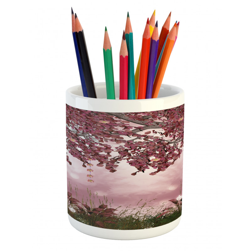 Dream Garden with Poppies Pencil Pen Holder