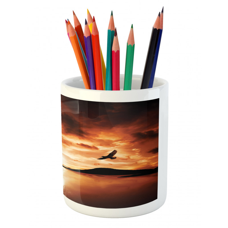 Sunset SeMountain Wings Pencil Pen Holder