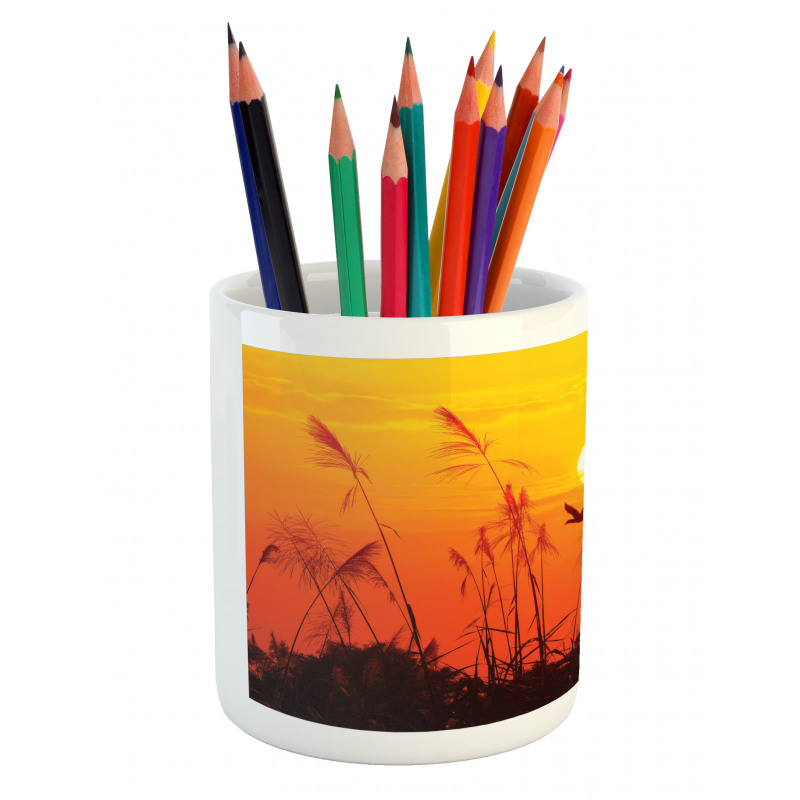 Flying Birds at Dusk Pencil Pen Holder