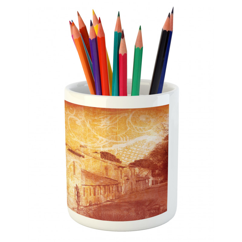 Retro French Street Pencil Pen Holder