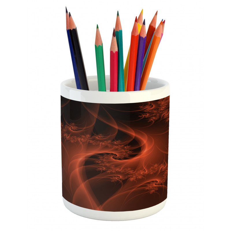 Digital Swirls Floral Pencil Pen Holder