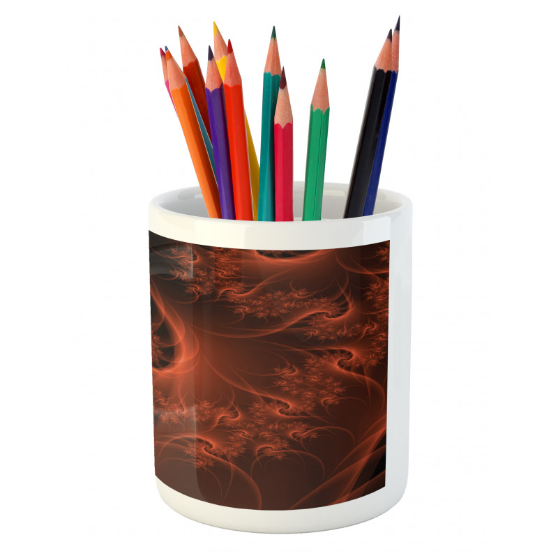 Digital Swirls Floral Pencil Pen Holder