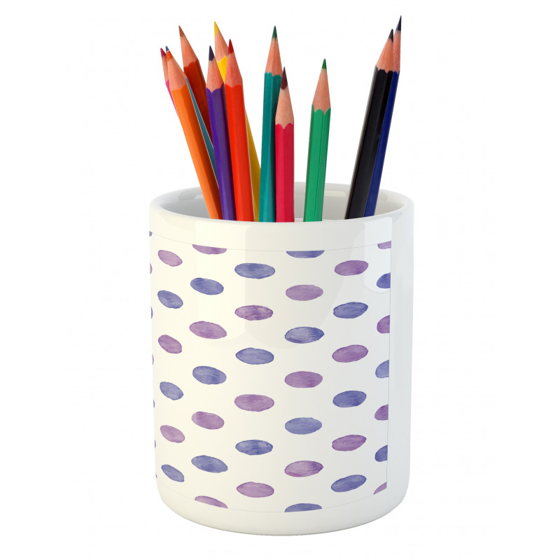 Watercolor Polka Dots Pencil Pen Holder