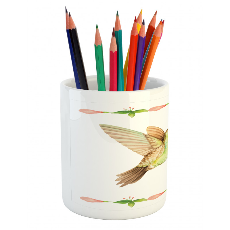 Hummingbird Artwork Pencil Pen Holder