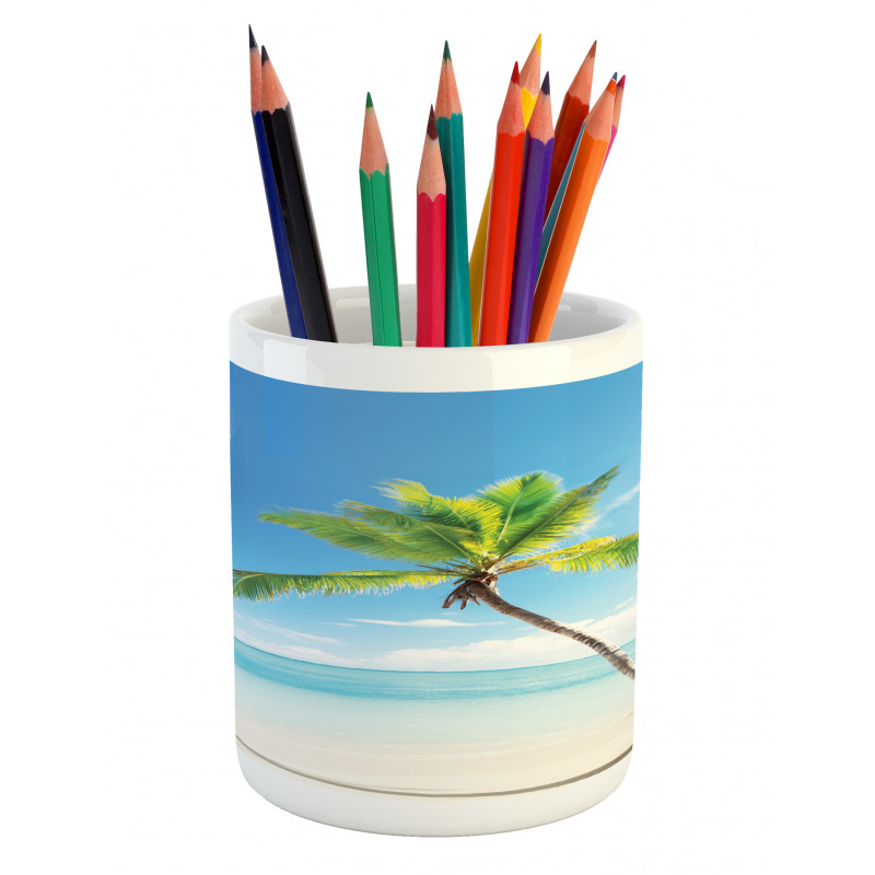 Palm Trees on Caribbean Pencil Pen Holder