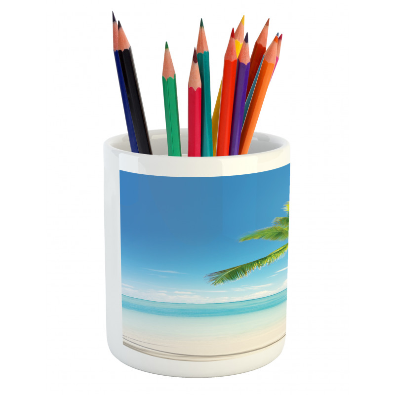 Palm Trees on Caribbean Pencil Pen Holder