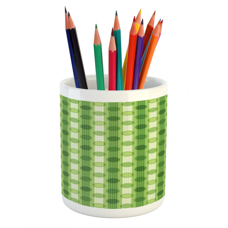 Polka Dots Striped Retro Pencil Pen Holder