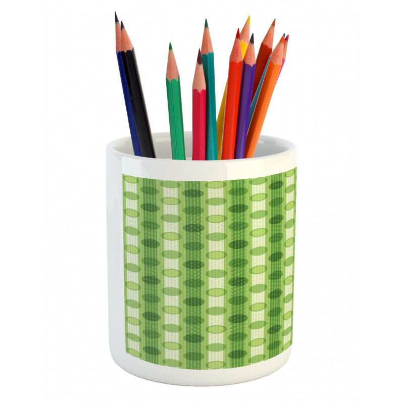 Polka Dots Striped Retro Pencil Pen Holder