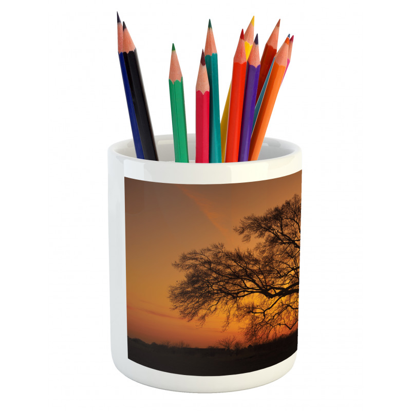 Old Oak at Sunset View Pencil Pen Holder