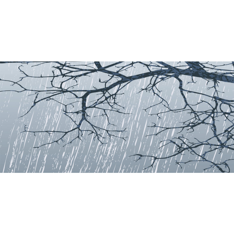 Rainy Day Winter Branches Pencil Pen Holder