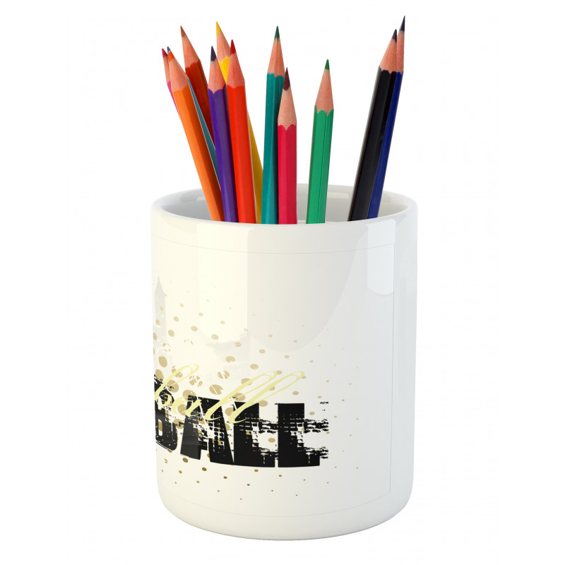 Baseball Grunge Batting Pencil Pen Holder