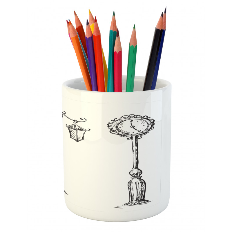 Street Clocks Urban Pencil Pen Holder