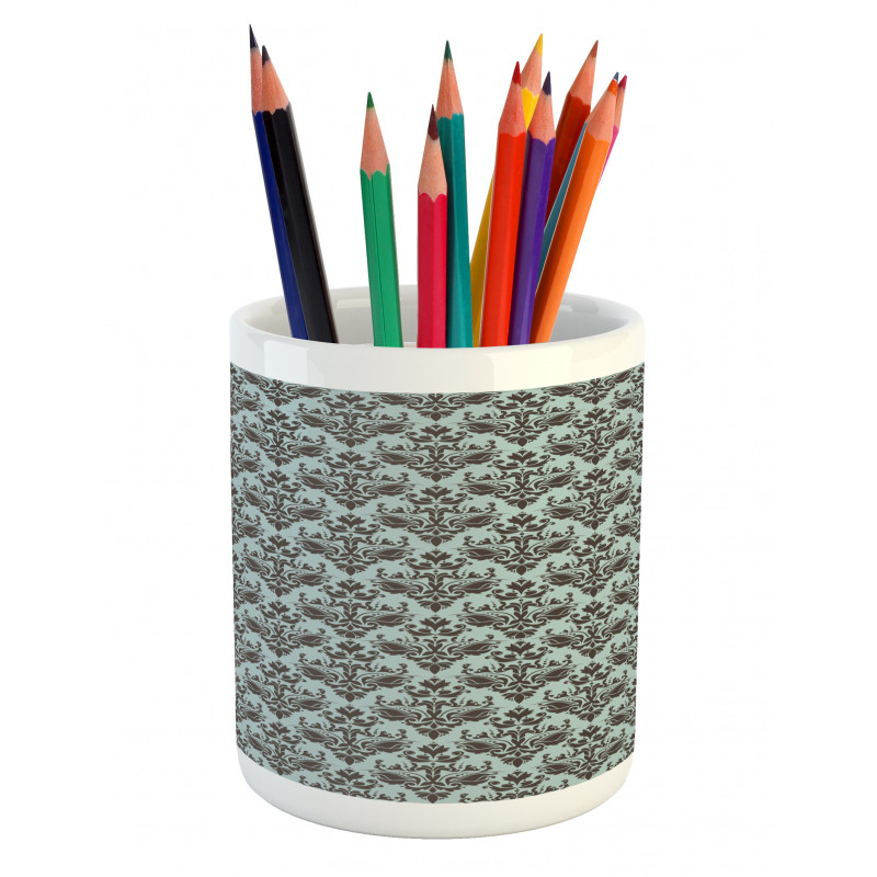 Damask Shapes Motif Pencil Pen Holder