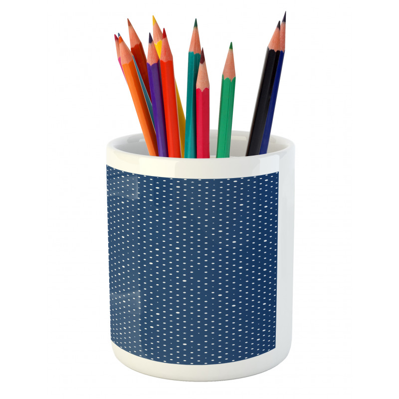 Retro Dots Stars Pencil Pen Holder