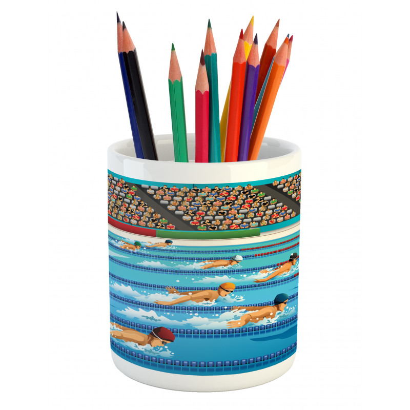 Olympics Swimming Race Pencil Pen Holder