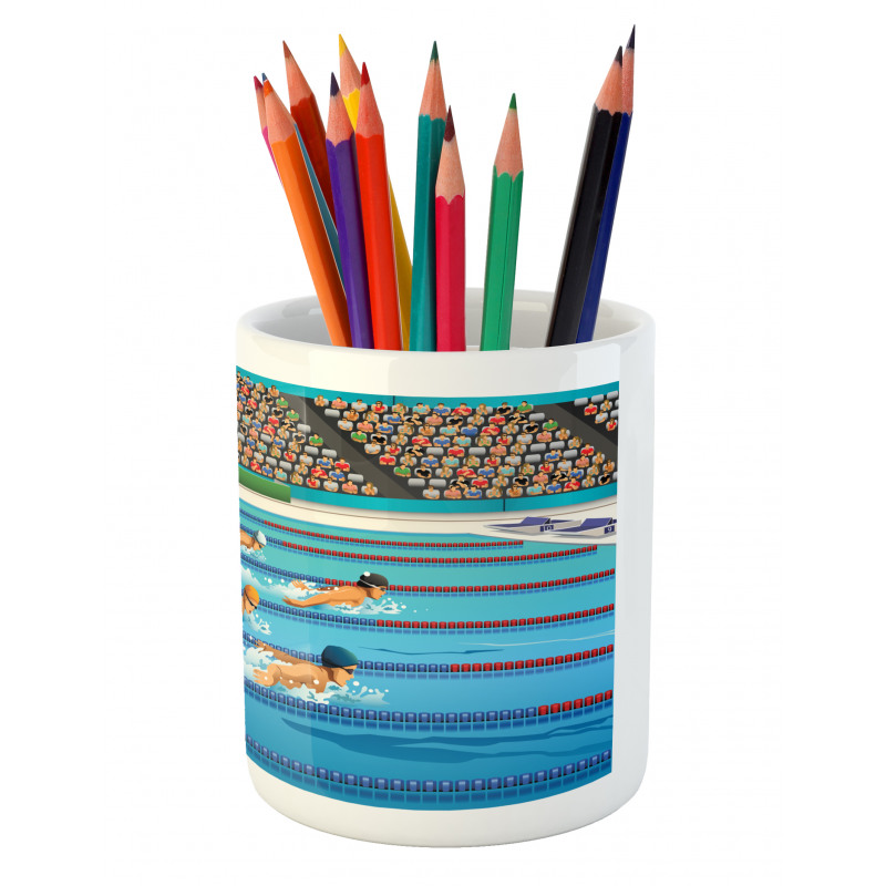 Olympics Swimming Race Pencil Pen Holder