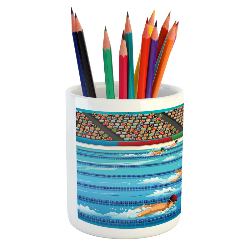 Olympics Swimming Race Pencil Pen Holder