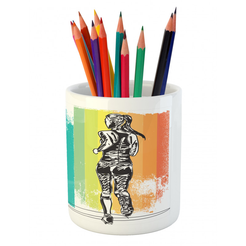 Marathon Runner Ombre Pencil Pen Holder