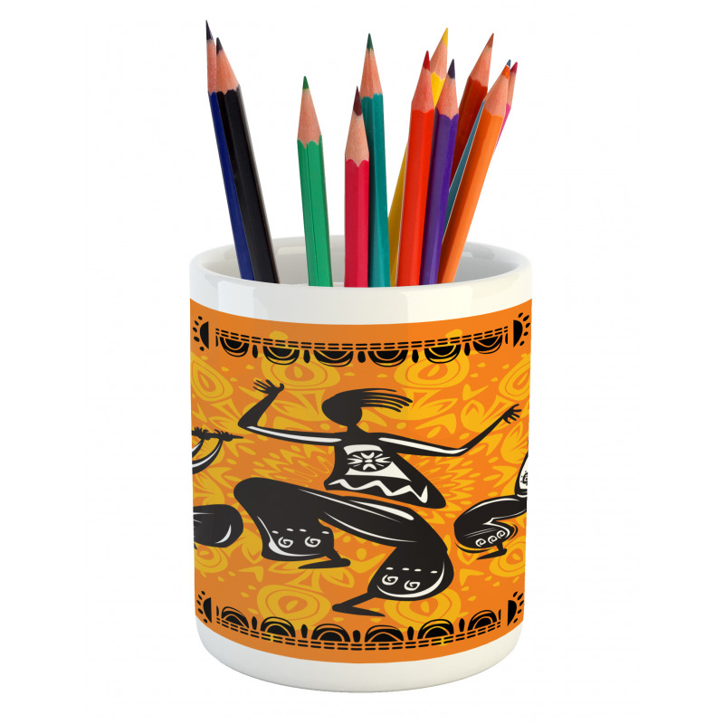 Native Dancer Tribal Pencil Pen Holder