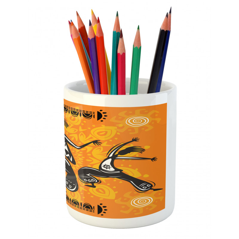 Native Dancer Tribal Pencil Pen Holder