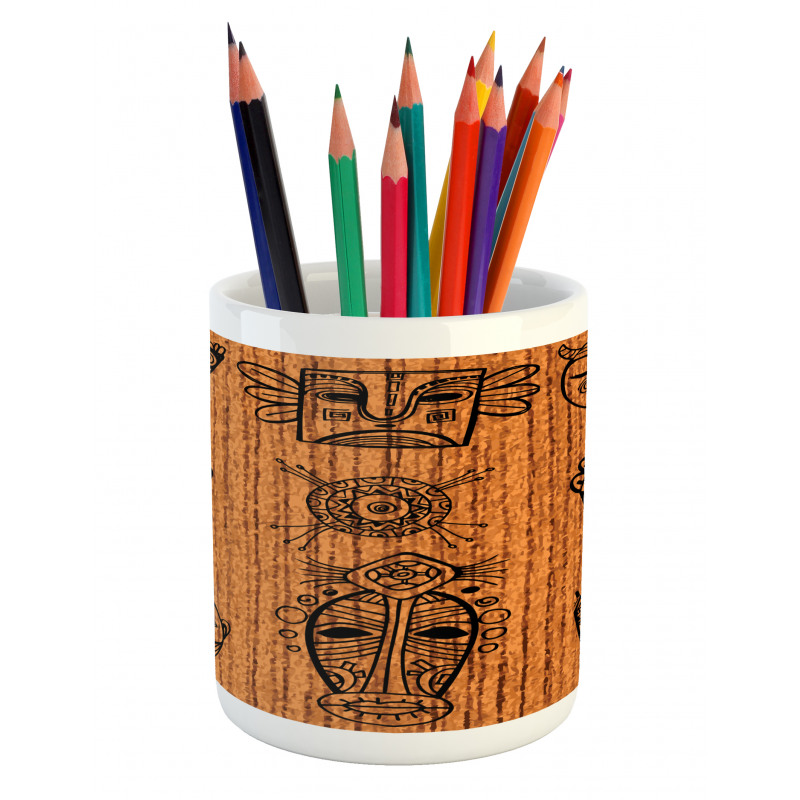 Native Masks Pencil Pen Holder