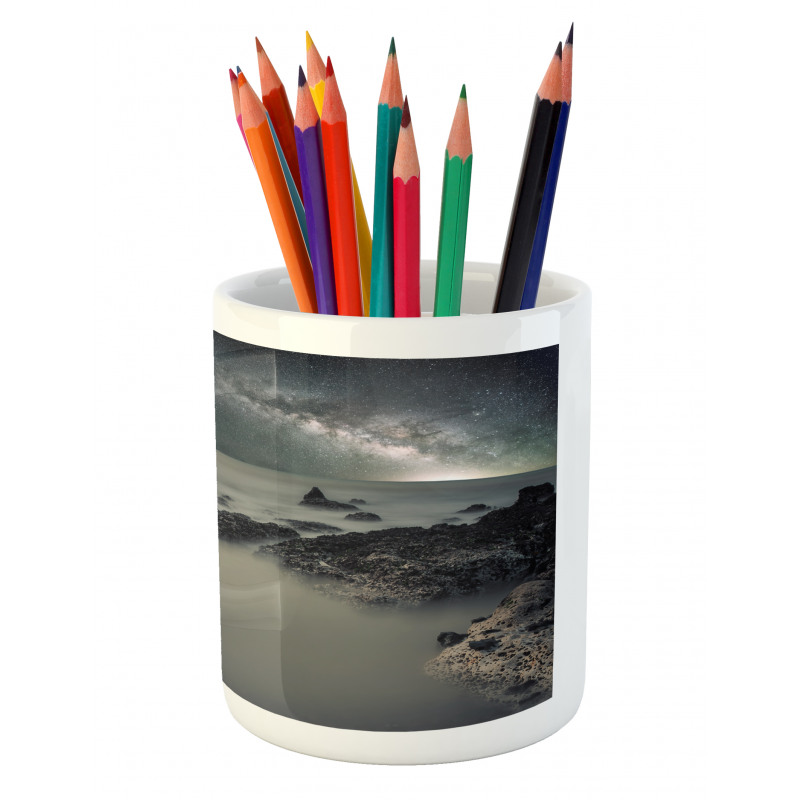 Milky Way Foggy Space Pencil Pen Holder