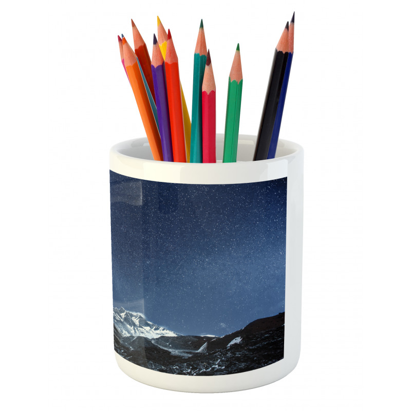 Starry Blue Night Cosmos Pencil Pen Holder