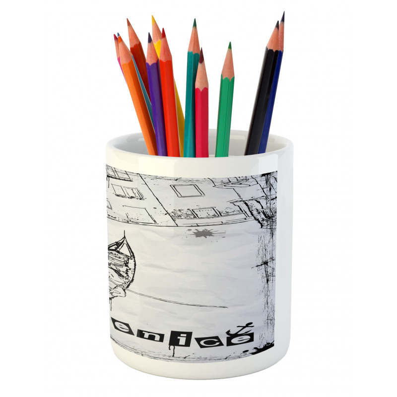 Venetian Canal Art Love Pencil Pen Holder