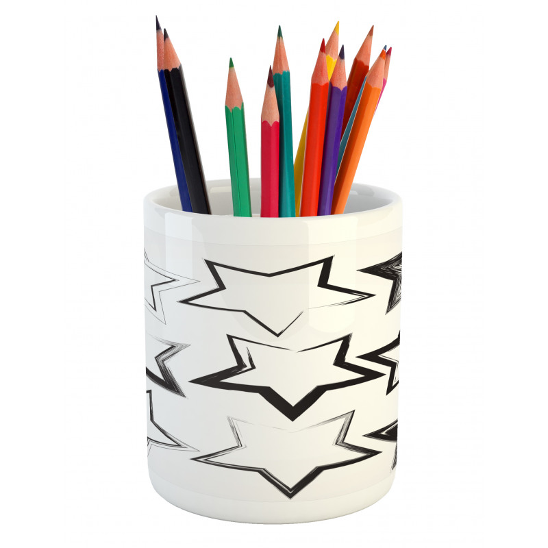 Grunge Art Design Pencil Pen Holder