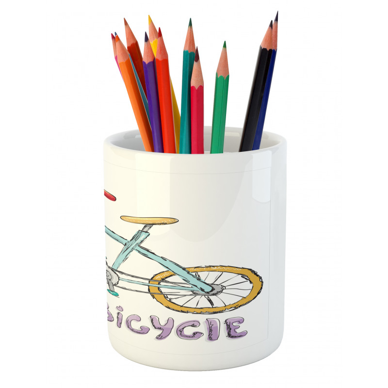 Bicycle Kids Love Words Pencil Pen Holder