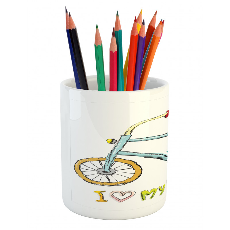 Bicycle Kids Love Words Pencil Pen Holder