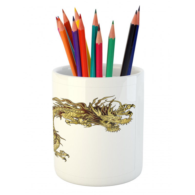 Fire Dragon Astrology Pencil Pen Holder