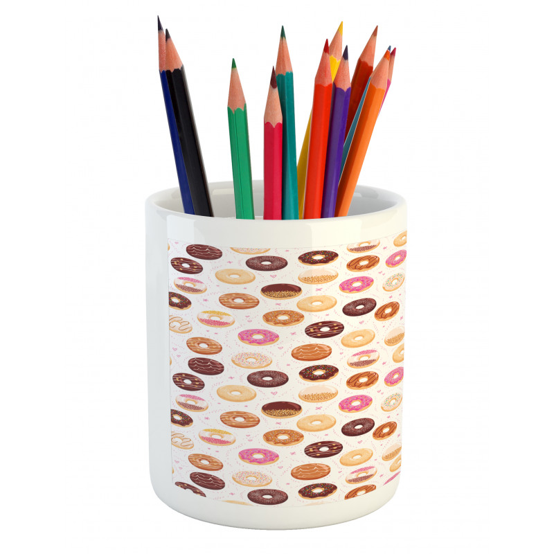 Colorful Yummy Donuts Pencil Pen Holder